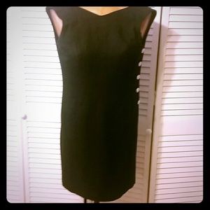 Linen navy blue dress